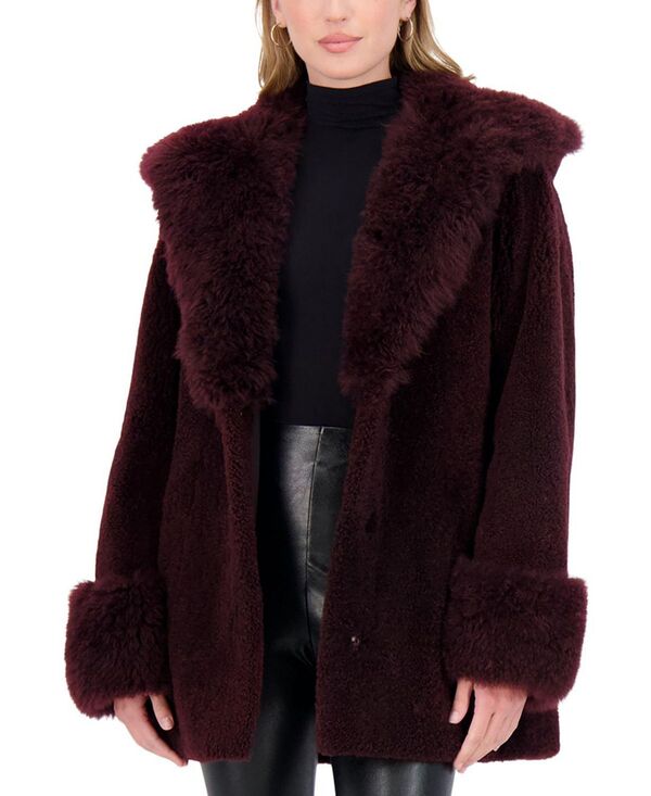 ゴルスキ レディース アウター ジャケット・ブルゾン パーカー Gorski Sheared Shearling Lamb Parka Dark Burgundy バーガンディ