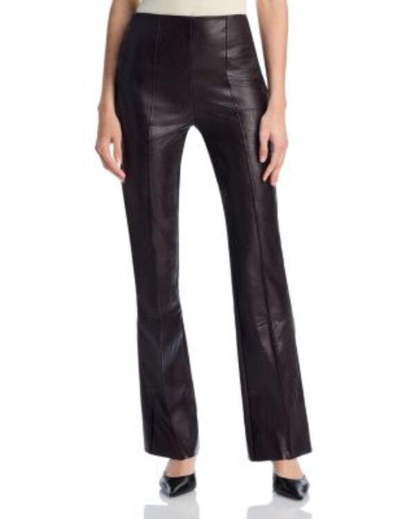 栗鼠 レディース ボトムス 心地好いズボン下 なめし革 フェイクレザー Lyss Textured Faux Leather Pants Doublespresso
