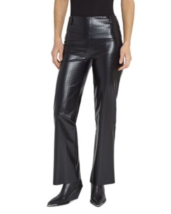 栗鼠 レディース ボトムス 心地好いズボン下 なめし革 フェイクレザー Lyss Amara Faux Leather Pants Black 黒いこと