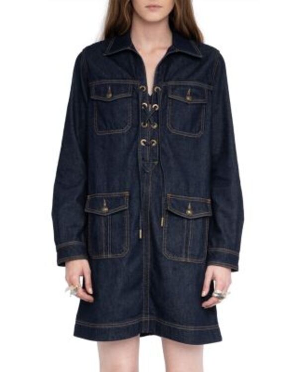ザディグ エ ヴォルテール レディース トップス ワンピース デニム Zadig & Voltairemacha Denim Dress Brut デニム
