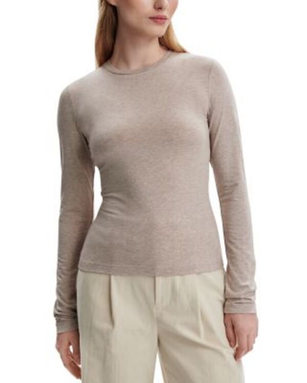 バーレイ レディース トップス Tシャツ Varley Edna Long Sleeve Tee White ホワイト