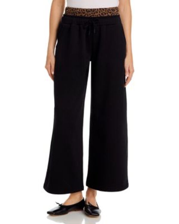 ヴィンテージハバナ レディース ボトムス カジュアルパンツ プリント Vintage Havana Leopard Print Surfwash Pants Black ブラック
