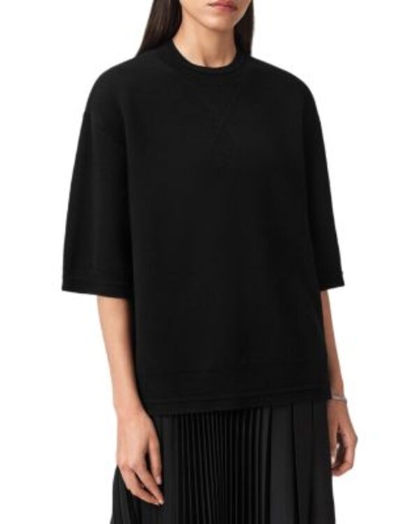 オールセインツ レディース トップス Tシャツ ALLSAINTS Nika Tee Black ブラック