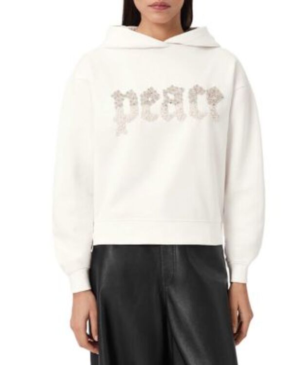 オールセインツ レディース アウター パーカー・スウェット ALLSAINTS Peace Pippa Hoodie Optic White ホワイト