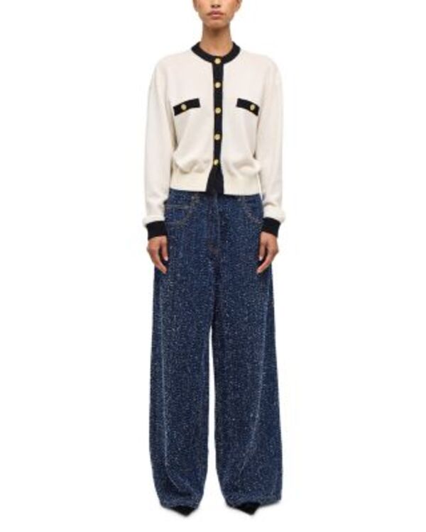 ロニーコボ レディース ボトムス デニムパンツ ワイドレッグ ジーンズ Ronny Kobo Solene High Rise Wide Leg Jeans in Dark Indigo Dark Indigo インディゴ｜ReVida 店