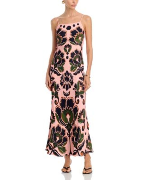 ファーム レディース トップス ワンピース フラワー柄 プリント マキシ フラワー FARM Rio Floral Arabesque Printed Maxi Dress Floral Arabesque Pink ピンク