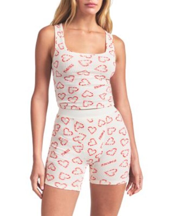 スキムズ レディース ボトムス ハーフパンツ・ショーツ ショートパンツ コットン SKIMS Cotton Riboxer Shorts 3 Pack Marble Candy Heart