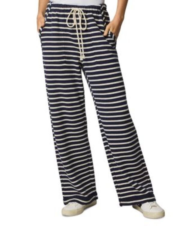 スプレンディット レディース ボトムス カジュアルパンツ Splendid Livie Striped Pants Navy/Moonstone ネイビー