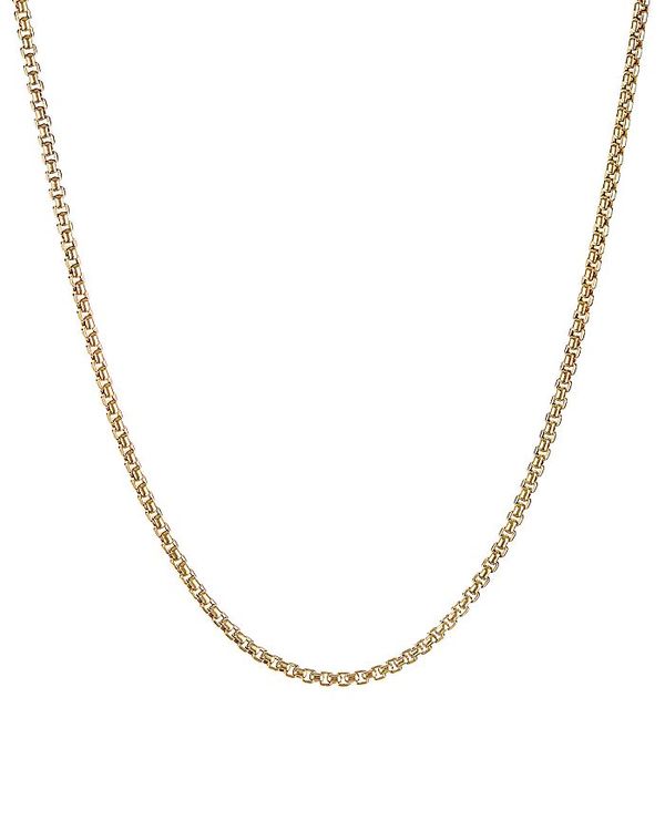 デイビット ユーマン メンズ 頚飾 首飾り 佩び物 18k Yellow Gold Box Chain Necklace 26 Gold 送料無料 大きさ取換え無料 デイビット ユーマン メンズ アクセサリー ネックレス チョーカー Gold Pasadenasportsnow Com