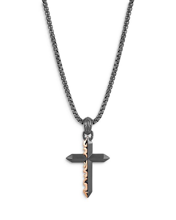 ジョン ハーディー メンズ 首飾 首飾り 付属物 Black Rhodium Silver Bronze Classic Chain Men S Keris Dagger Cross Pendant Necklace 26 Black 貨物輸送無料 大きさ挿換える無料 ジョン ハーディー メンズ アクセサリー ネックレス チョーカー Black