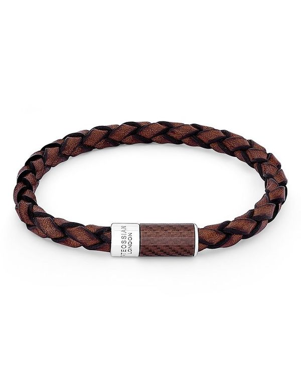 タテオシアン メンズ ブレスレット バングル ボビーソックス 付属物 Braided Leather Bracelet Brown 送料無料 大いさ置きかえる無料 タテオシアン メンズ アクセサリー ブレスレット バングル アンクレット Brown Pasadenasportsnow Com