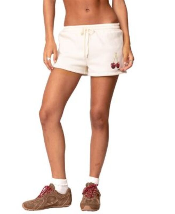 アディクテッド レディース ボトムス ハーフパンツ・ショーツ ショートパンツ Edikted Mon Cheri Shorts Cream クリーム