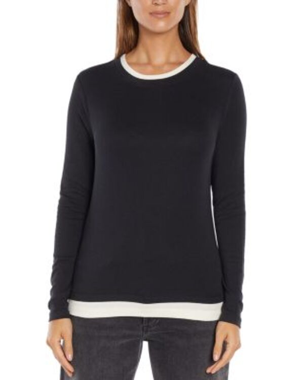 スリードッツ レディース トップス Tシャツ Three Dots Veronica Layered Long Sleeve Tee Anthracite｜ReVida 店