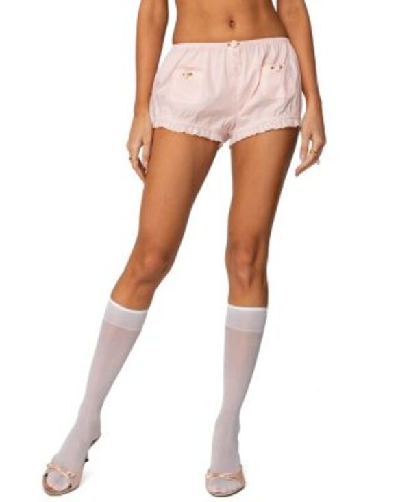 アディクテッド レディース ボトムス ハーフパンツ・ショーツ ショートパンツ Edikted Lona Bloomer Shorts Light-Pink ピンク|ReVida 店