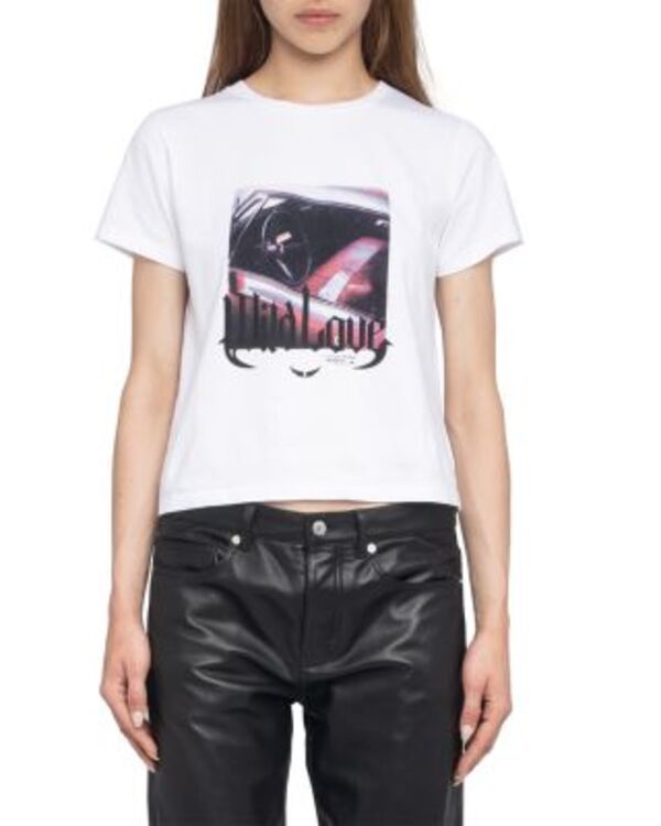 ザディグ エ ヴォルテール レディース トップス Tシャツ グラフィック Zadig \u0026 Voltaire Alys HC Photo Wild Ride Graphic Tee White ホワイト