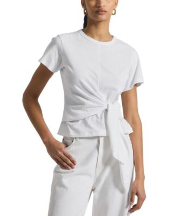 デレクラムテンクロスバイ レディース トップス Tシャツ Derek Lam 10 Crosby Sono Tee White ホワイト