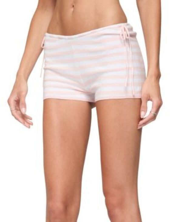 アディクテッド レディース ボトムス ハーフパンツ・ショーツ ショートパンツ ニット Edikted Janelle Striped Knit Shorts Light Pink ピンク