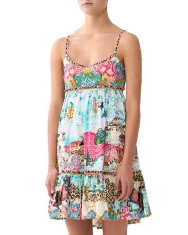 キャミラ レディース トップス 衣装 刷り上げる Camilla Printed Scoop Neck Dresswim Cover-Up Miniature Moments