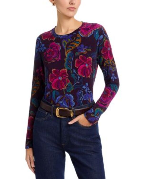 ジョニーワズ レディース トップス Tシャツ クルーネック Johnny Was The Janie Favorite Long Sleeve Crewneck Tee Aphaia