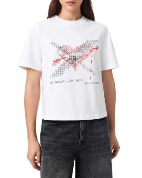 オールセインツ レディース トップス Tシャツ ALLSAINTS Heartache Lisa Tee White ホワイト