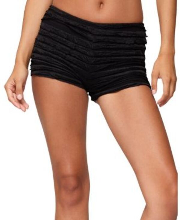 アディクテッド レディース ボトムス ハーフパンツ・ショーツ フリル ショートパンツ Edikted Tauri Ruffled Micro Shorts Black ブラック