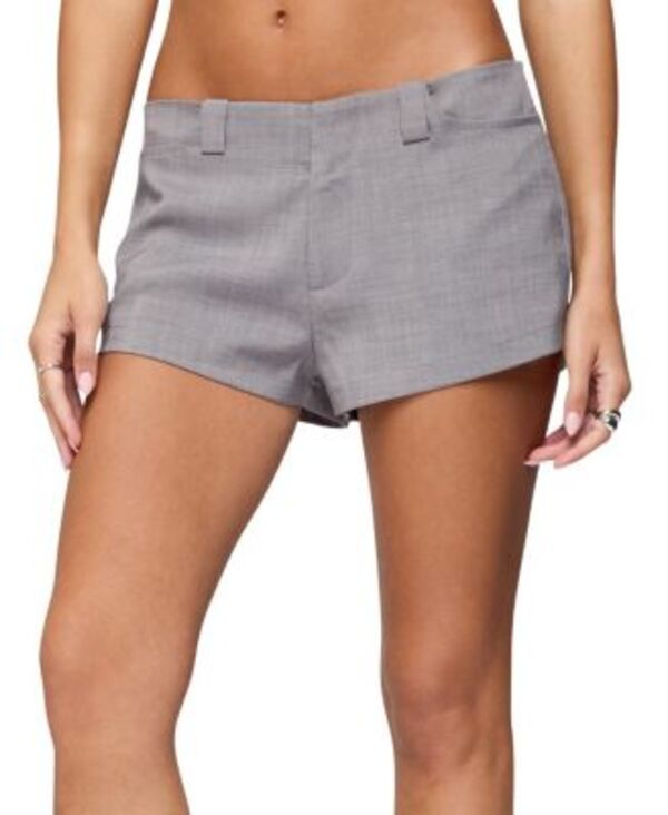 アディクテッド レディース ボトムス ハーフパンツ・ショーツ ショートパンツ Edikted Roshelle Tailored Micro Shorts Light Gray グレー