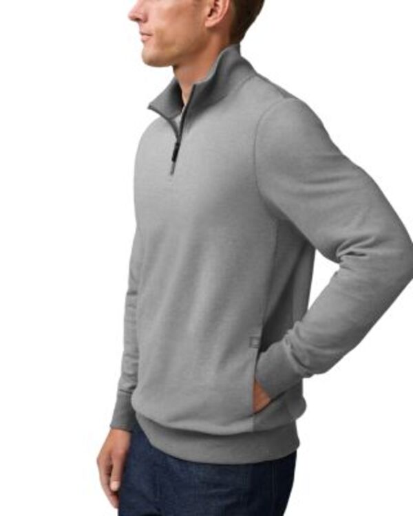 マック ウェルダン メンズ アウター 編み物・プルオーバー 伸び伸びする相応う ハーフジップ Mack Weldon Ace Relaxed Fit Quarter Zip Sweater Total Eclipse