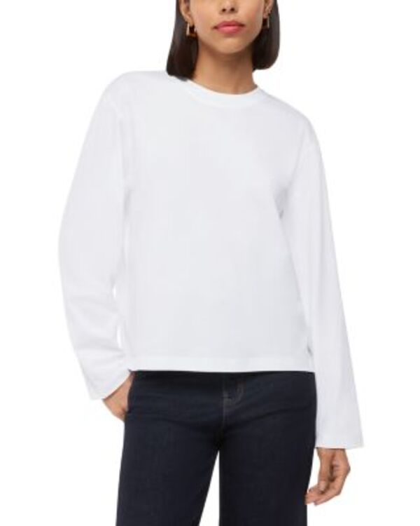 ホイッスルズ レディース トップス Tシャツ Whistles Relaxed Long Sleeve Tee White ホワイト