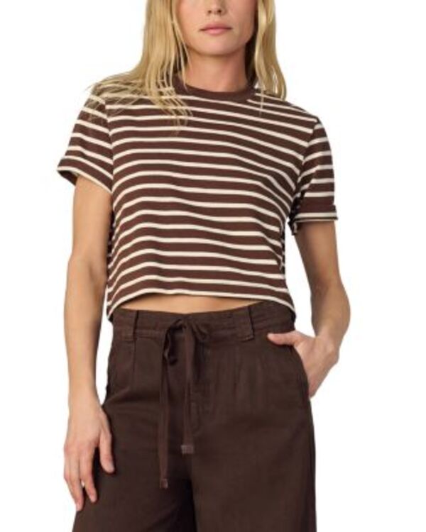 ジョーズジーンズ レディース トップス プルオーバー Joe\u0027s Jeans The Boxy Tee Brown/Sand Stripe 赤銅色