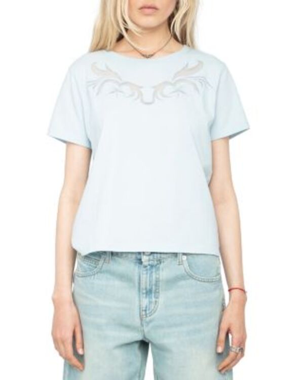 ザディグ エ ヴォルテール レディース トップス Tシャツ Zadig & Voltaire Alys Fishnetee Cloud