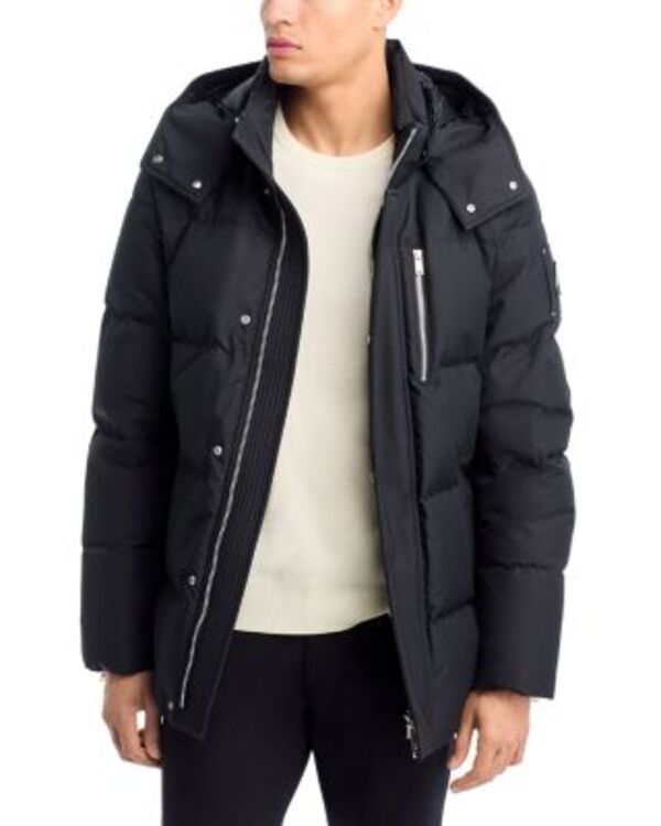 ムースナックル メンズ アウター ジャケット・ブルゾン ダウン Moose Knuckles Cloud 3Q Down Jacket Black ブラック