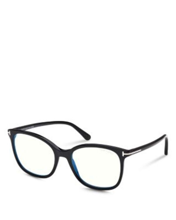 トム・ジェラルド・r・フォード レディース 添え物 サングラス・アイウェア Tom Ford Square Blue Light Glasses 54粍 Black 黒いこと