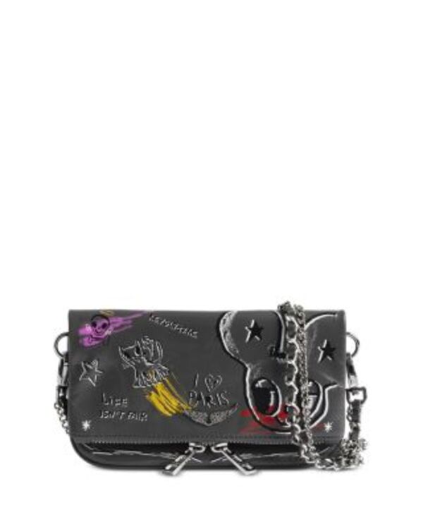 ザディグ エ フランソア・マリー・ヴォルテール レディース 御徒面子 なめし革 Zadig \u0026 Voltaire x Humberto Cruz Rock Nano Leather Clutch Road