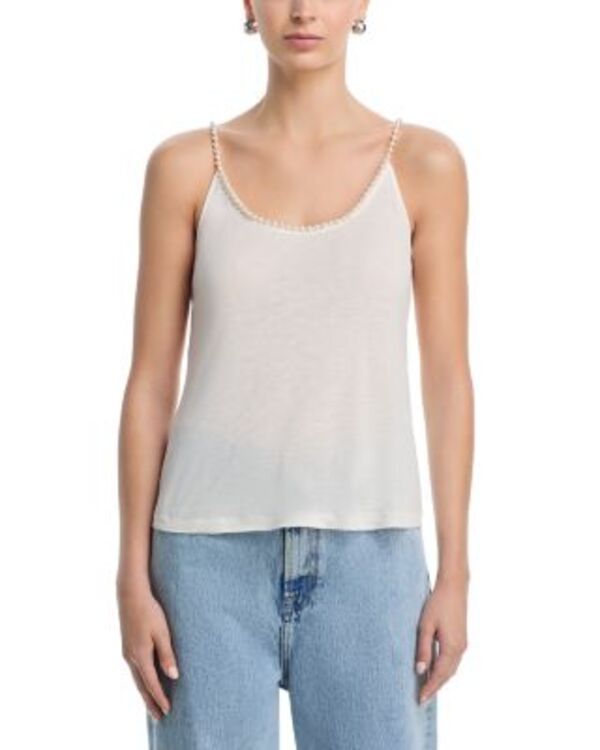 ステラマッカートニー レディース トップス シャツ 刺繍 Stella McCartney Embroidered Top Cream クリーム|ReVida 店