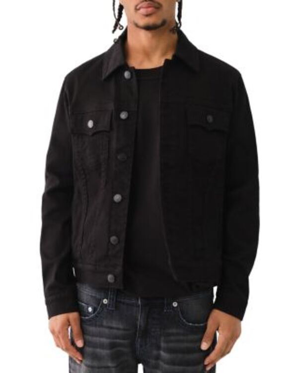 トゥルーレリジョン メンズ アウター 上衣・上衣 綿織物 ジーンズ True Religion Cotton Stretch Denim Trucker Jacket Body ジーンズ メンズファッション-コート・ジャケット