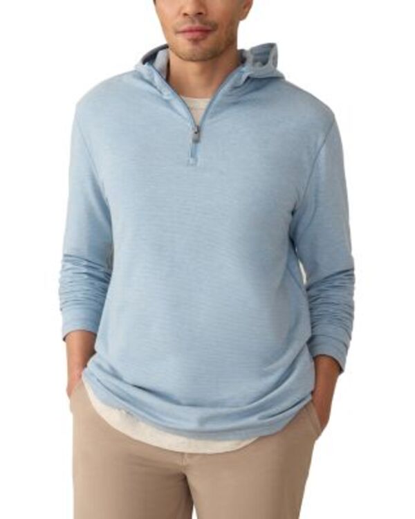 ファレティ メンズ アウター パーカー・スウェット ハーフジップ Faherty Movement Quarter Zip Hoodie Channel Cove Stripe ストライプ