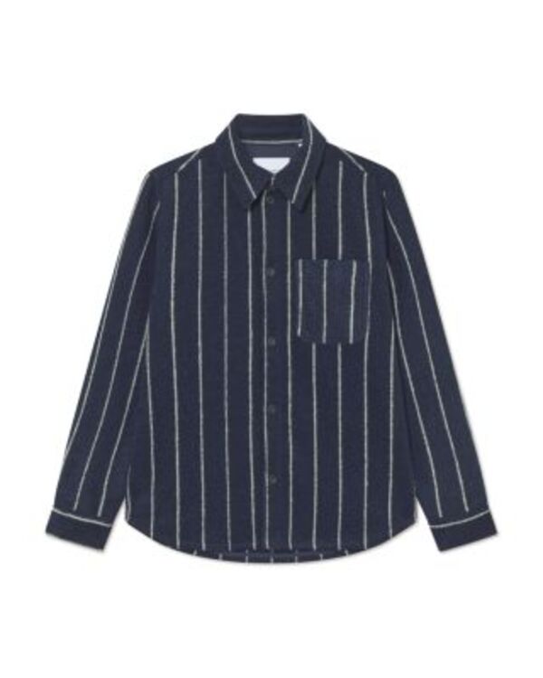 レ ドゥ メンズ アウター ジャケット・ブルゾン シャツ Les Deux Lennon Pinstripe Shirt Jacket Dark Navy ネイビー 27,170円