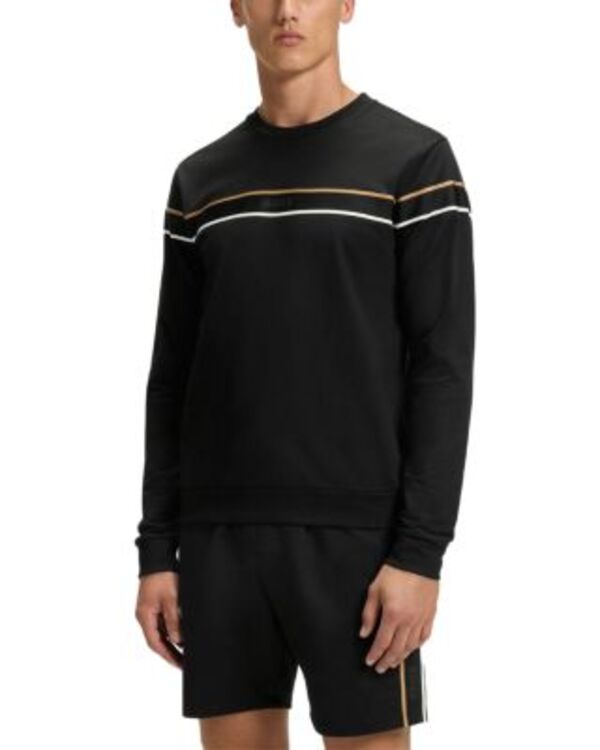 ヒューゴボス メンズ アウター パーカー・スウェット シャツ Hugo Bosstriped Sweatshirt Black ブラック 25,418円