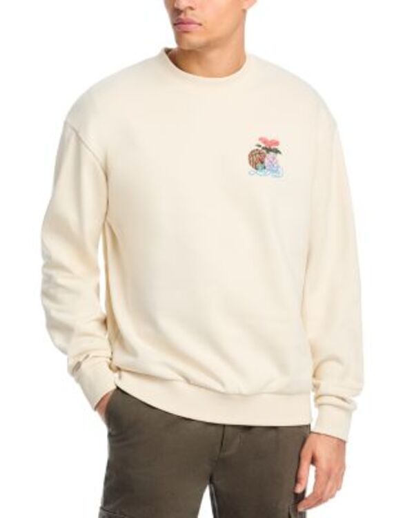 レ ドゥ メンズ アウター パーカー・スウェット シャツ グラフィック Les Deux Cole Graphic Sweatshirt Ivory アイボリー|ReVida 店