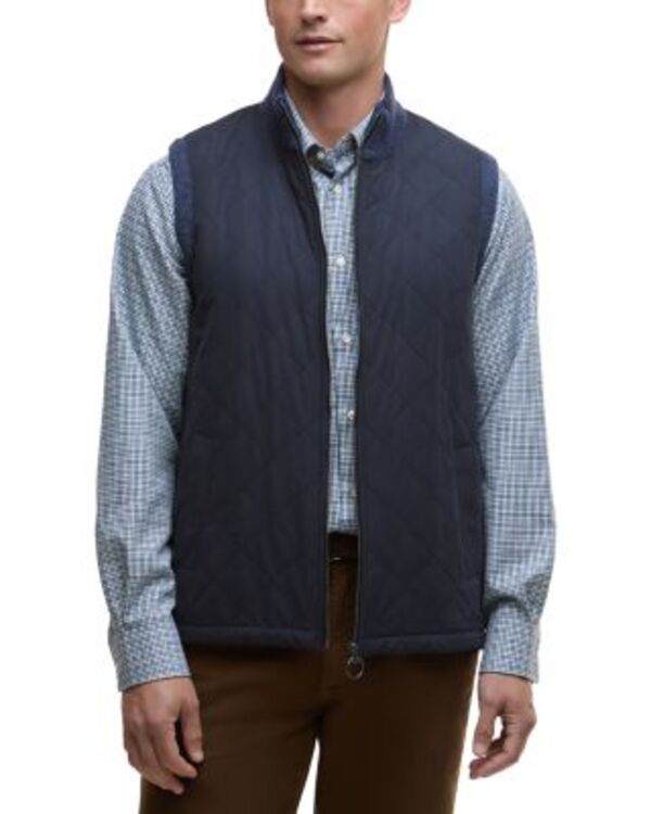 バブアー メンズ アウター ベスト ウール ニット ジレ Barbour Shoveler Knitted Wool Gilet Navy ネイビー