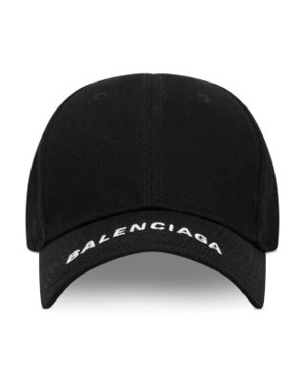 バレンシアガ メンズ 付属物 鳥打ち帽 旗がしら ロゴタイプ Balenciaga Logo Visor Cap Black 黒いこと