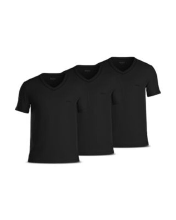 ボス メンズ トップス Tシャツ Vネック BOSS Classic V Neck Tee Pack of 3 Black ブラック