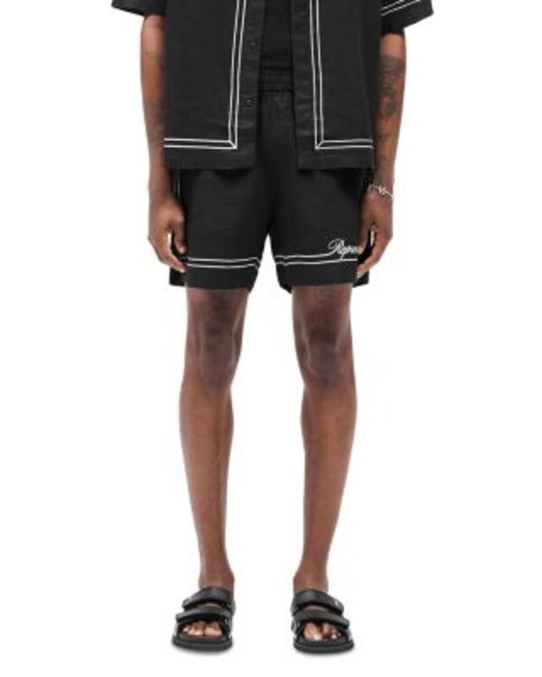 リプレゼント メンズ ボトムス ハーフパンツ・ショーツ ショートパンツ Represent Border Shorts Jet Black ブラック|ReVida 店