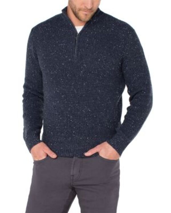 リヴァプール 天使の都市 メンズ アウター 編み物・プルオーバー Liverpoolos Angeles Donegal Rib Sweater Indigo Blue インディゴ