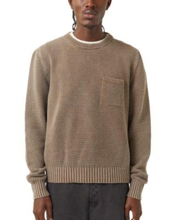 コリドー メンズ アウター ニット・セーター クルーネック Corridor Crewneck Pocket Sweater Brown ブラウン