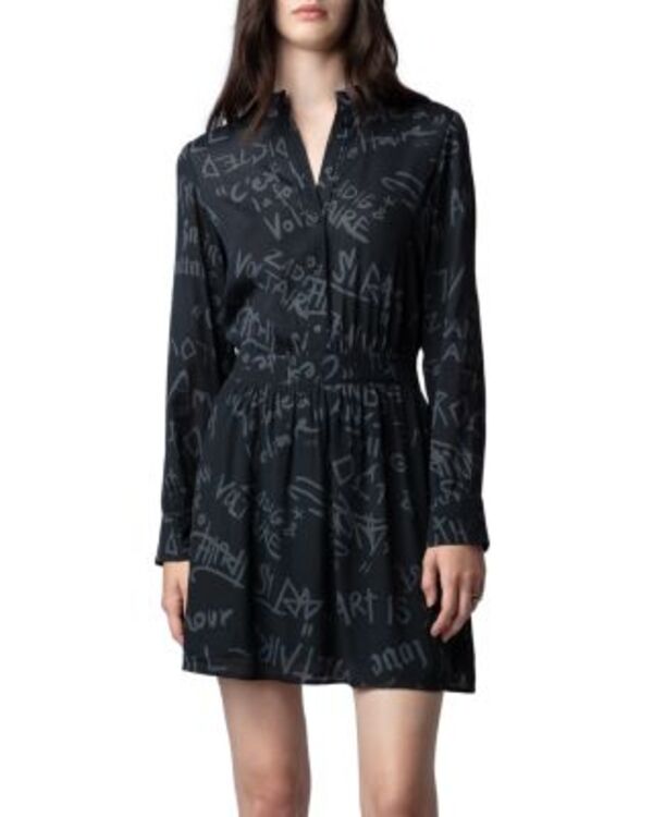 ザディグ エ ヴォルテール レディース トップス ワンピース クレープ Zadig & Voltairefla Crepe Manifest Dress Noir