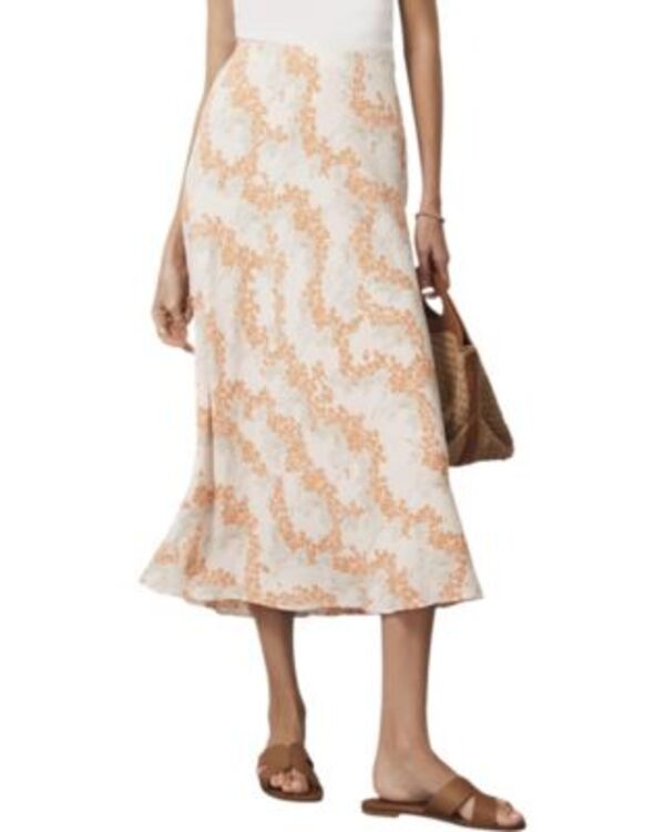 ミルトンベルベット レディース ボトムスカート プリント ミディ Mint Velvet Women's Print Midi Slip Skirt Cream クリーム|ReVida 店