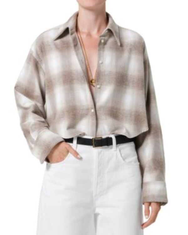 シチズンズ オブ ヒューマニティ レディース トップス シャツ クロップド Citizens of Humanity Ana Cropped Shirt Schiffer Plaid チェック｜ReVida 店