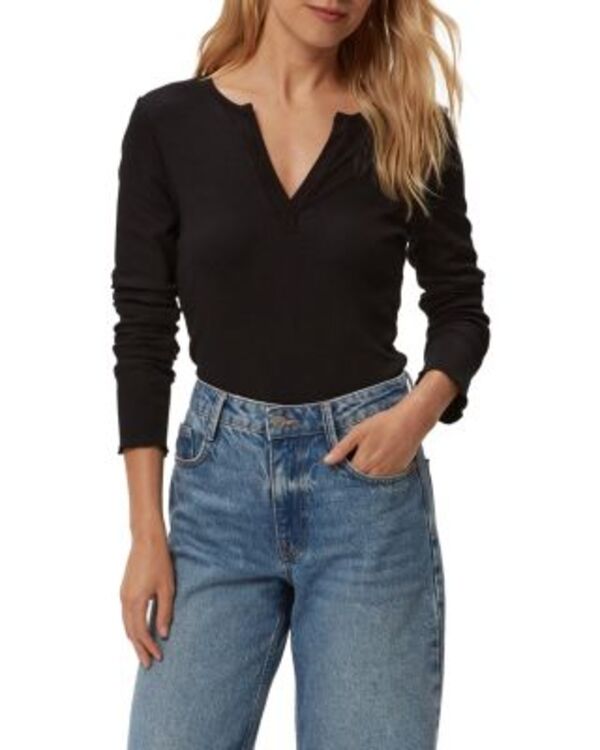 マイケルスターズ レディース トップス Tシャツ Michael Starsalemixed Placket Henley Tee Black ブラック 23,944円