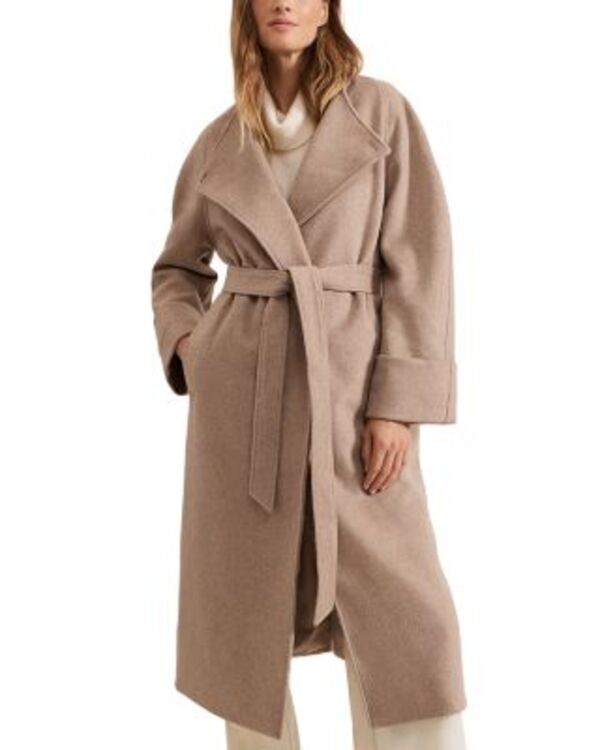 位相角・八つ レディース アウター 厚地の外套 Phaseight Aoife Wrap Coat Neutral